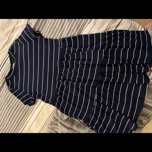 Cute navy and white striped dress